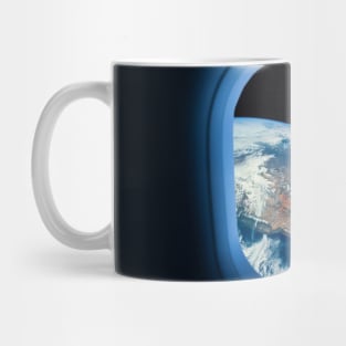 Space Travel Blue Planet Earth Window Seat Mug